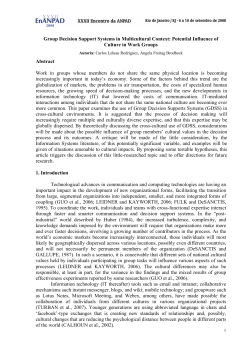 Group Decision Support Systems in Multicultural Context