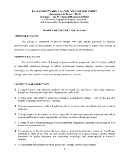 Click here for more details… - Thassim Beevi Abdul Kader college