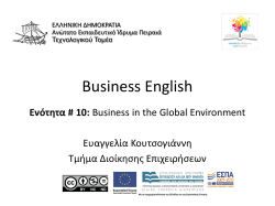 Business in the Global Environment