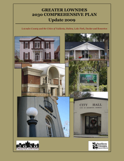 GREATER LOWNDES 2030 COMPREHENSIVE