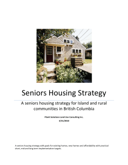 Seniors Housing Strategy