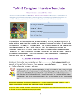 ToMI-2 Caregiver Interview Template