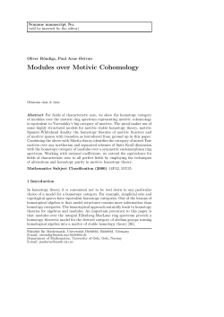 Modules over Motivic Cohomology