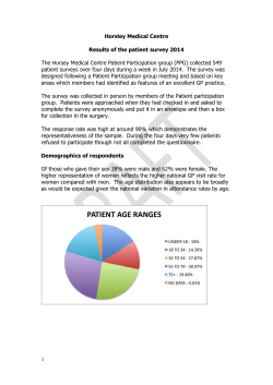 PPG Patient Survey - Horsley Medical Practice