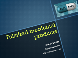Falsified medicines