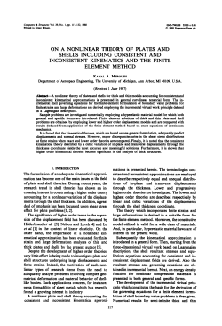 on a nonlinear theory of plates and shells including