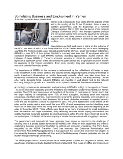 Stimulating Business and Employment in Yemen