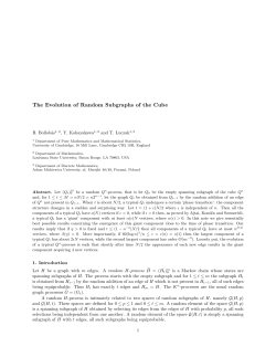 The Evolution of Random Subgraphs of the Cube - IME-USP