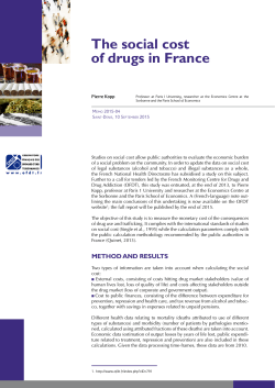 The social cost of drugs in France