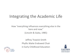 Integrating Academic Life