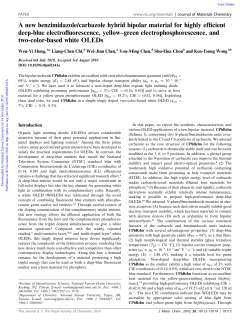 A new benzimidazole/carbazole hybrid bipolar material for highly
