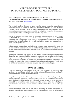 MODELLING THE EFFECTS OF A DISTANCE