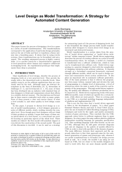 Level Design as Model Transformation: A Strategy