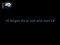 Presentatie: 10 dingen die je niet wist over C