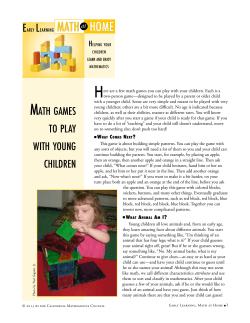 Math games to play with young children