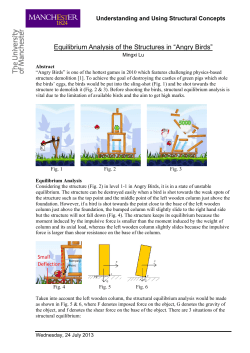 Equilibrium Analysis of the Structures in &ldquo;Angry Birds&rdquo;