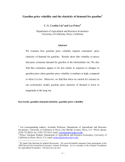 Gasoline price volatility and the elasticity of demand for gasoline