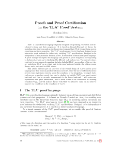 Proofs and Proof Certification in the TLA + Proof System