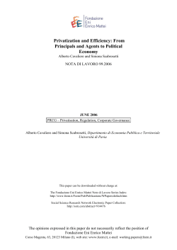 Privatization and Efficiency: From Principals and Agents to Political