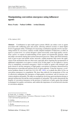 Manipulating convention emergence using influencer agents