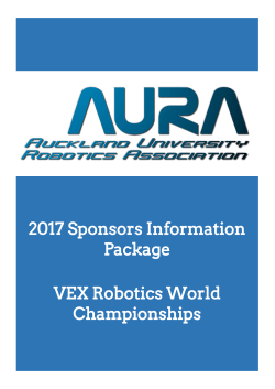 2017 Sponsors Information Package VEX Robotics World