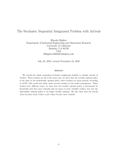 The Stochastic Sequential Assignment Problem with Arrivals