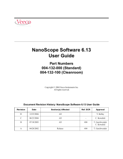 NanoScope Software 6.13 User Guide