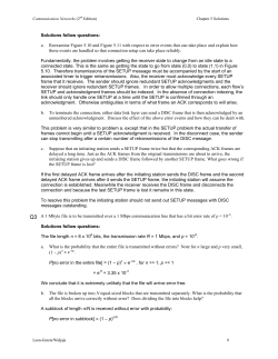 Solutions to Chapter 5 - Communication Networks