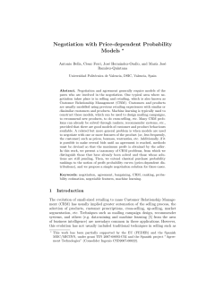 Negotiation with Price-dependent Probability Models