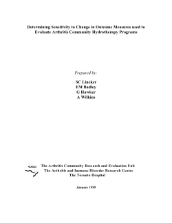 Determining Sensitivity to Change in Outcome Measures