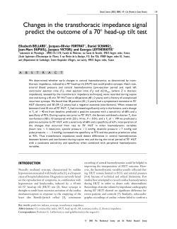 Changes in the transthoracic impedance signal predict the outcome