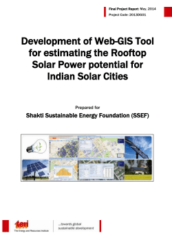 Development of Web-GIS Tool for estimating the Rooftop Solar