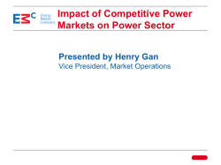 Impact of Competitive Power Markets on Power Sector