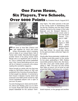 Fall 2015 Magazine.indd - Indiana Basketball Hall of Fame