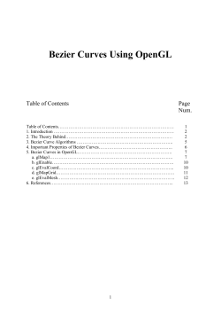 Bezier Curves Using OpenGL