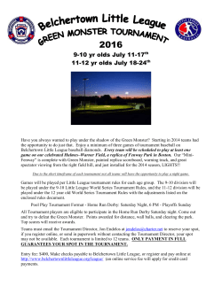 2016 GMT flyer - Belchertown Little League