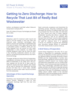 Getting to zero discharge