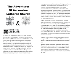 Monthly Newsletter - Ascension Lutheran Church, Willow Street, PA