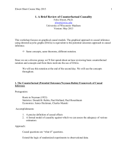 1 Intro to Counterfactuals - University of Wisconsin&ndash;Madison