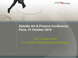 "Top 10 Legal Issues to Consider When Buying and Selling Art