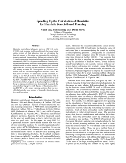 Speeding Up the Calculation of Heuristics for Heuristic Search