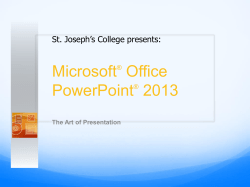 Microsoft&reg; Office PowerPoint&reg; 2013 Training