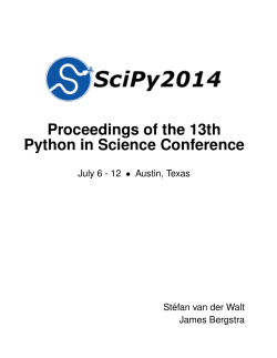 Proceedings of the 13th Python in Science Conference