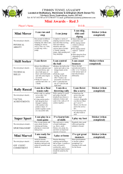 Mini Awards &ndash; Red 3 - Griffin Tennis Academy