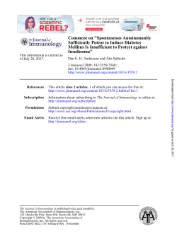 Insulinoma`` Mellitus Is Insufficient to Protect against Sufficiently