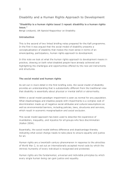 Disability and a Human Rights Approach to Development PDF