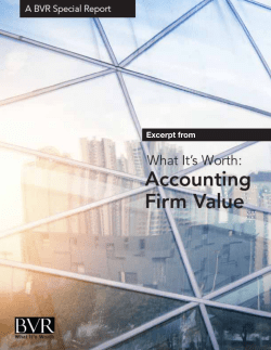 Excerpt from - Business Valuation Resources