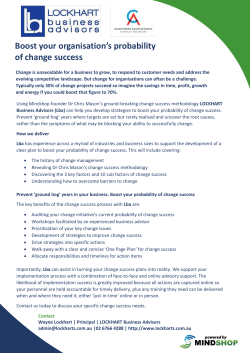Boost your organisation`s probability of change success