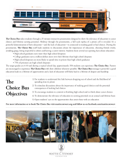 e Choice Bus Objectives - the Mattie C. Stewart Foundation