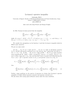 Levinson`s operator inequality